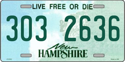 NH license plate 3032636