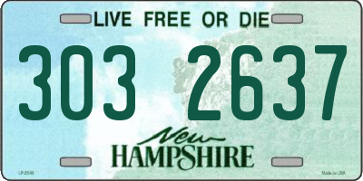 NH license plate 3032637