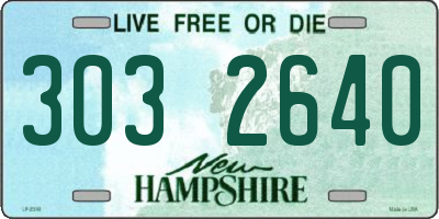 NH license plate 3032640