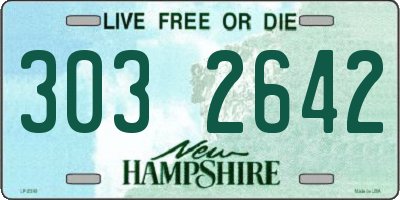 NH license plate 3032642