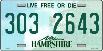 NH license plate 3032643