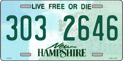 NH license plate 3032646