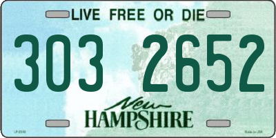 NH license plate 3032652