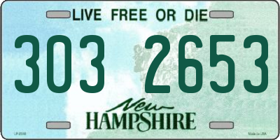 NH license plate 3032653