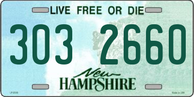 NH license plate 3032660