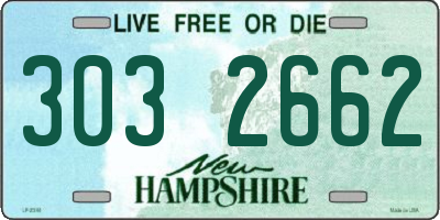 NH license plate 3032662