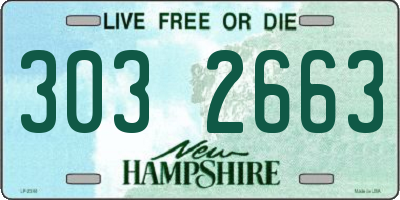 NH license plate 3032663