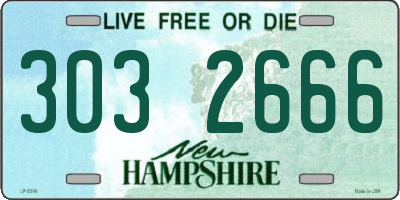 NH license plate 3032666