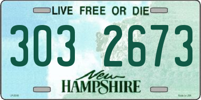 NH license plate 3032673