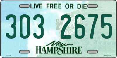 NH license plate 3032675