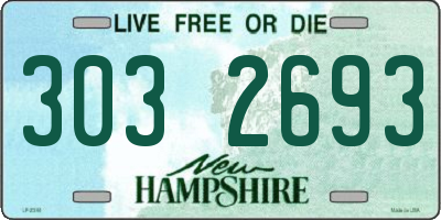 NH license plate 3032693