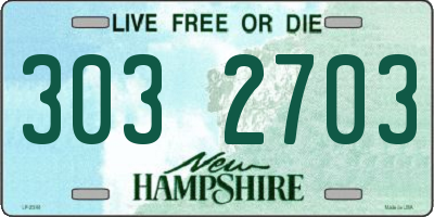 NH license plate 3032703