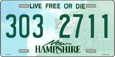 NH license plate 3032711