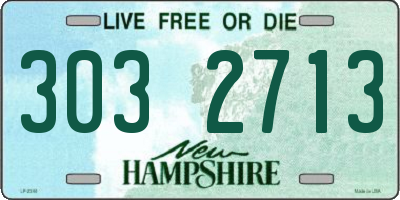 NH license plate 3032713