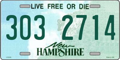 NH license plate 3032714
