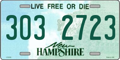 NH license plate 3032723