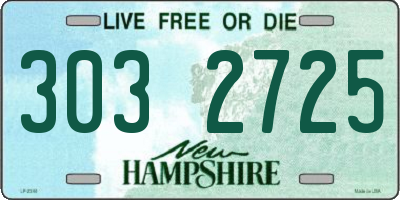 NH license plate 3032725
