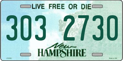 NH license plate 3032730