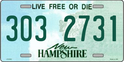 NH license plate 3032731