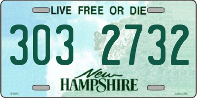 NH license plate 3032732