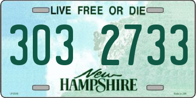 NH license plate 3032733
