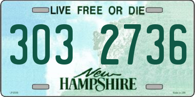 NH license plate 3032736