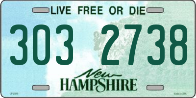 NH license plate 3032738