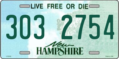 NH license plate 3032754