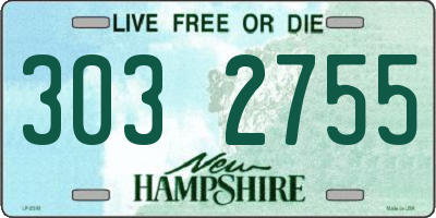 NH license plate 3032755