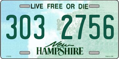 NH license plate 3032756