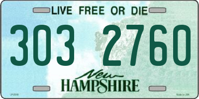 NH license plate 3032760