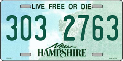 NH license plate 3032763