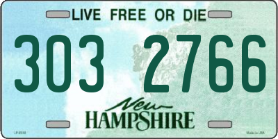 NH license plate 3032766