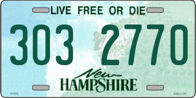NH license plate 3032770