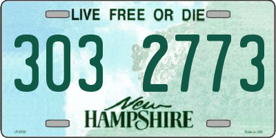 NH license plate 3032773