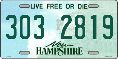 NH license plate 3032819