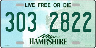 NH license plate 3032822