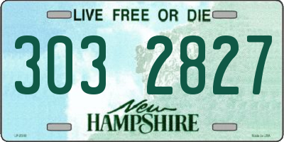 NH license plate 3032827