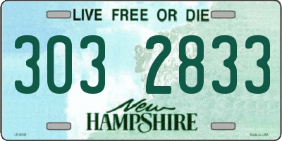 NH license plate 3032833