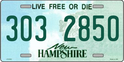 NH license plate 3032850