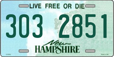 NH license plate 3032851