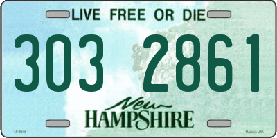 NH license plate 3032861