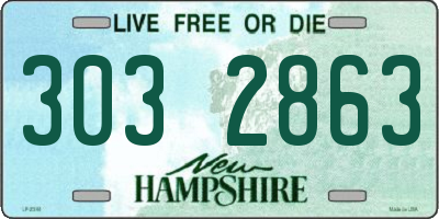 NH license plate 3032863