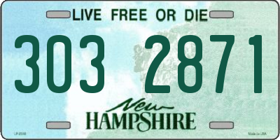 NH license plate 3032871