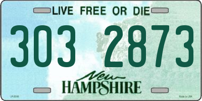 NH license plate 3032873