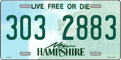 NH license plate 3032883