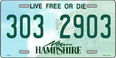 NH license plate 3032903