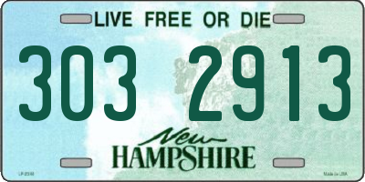 NH license plate 3032913