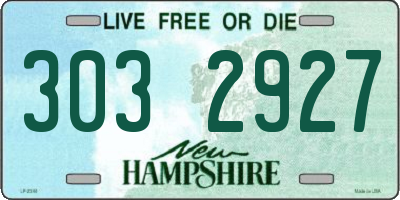 NH license plate 3032927