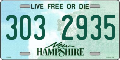 NH license plate 3032935